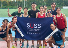 SUSS Athletics in high spirits at the Road Race event